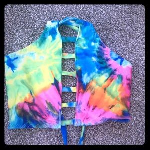 Tie dye bikini top